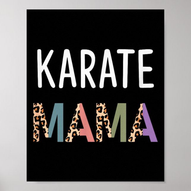 Poster Presente de Karate para Mulheres Mãe de Karate - K (Frente)