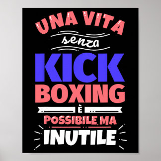 Poster Presente de Kickboxing Engraçado Esportes Atlético