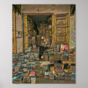 Poster Presente De Leitura De Amantes Para Bibliotecário