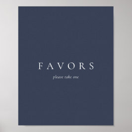 Poster Presente de Lembrança de Casamento Minimal Azul Ma