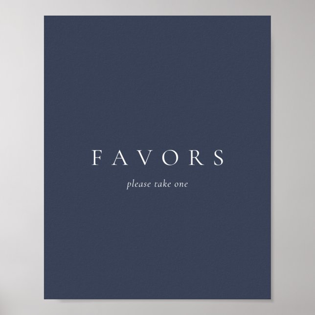 Poster Presente de Lembrança de Casamento Minimal Azul Ma (Frente)