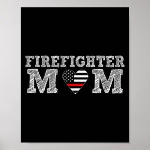 Poster Presente de Mãe Bombeiro Orgulhosa Citação de Bomb