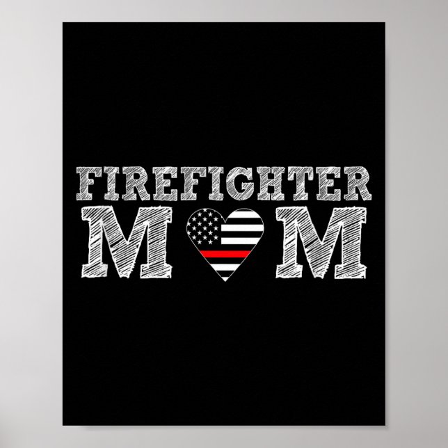 Poster Presente de Mãe Bombeiro Orgulhosa Citação de Bomb (Frente)