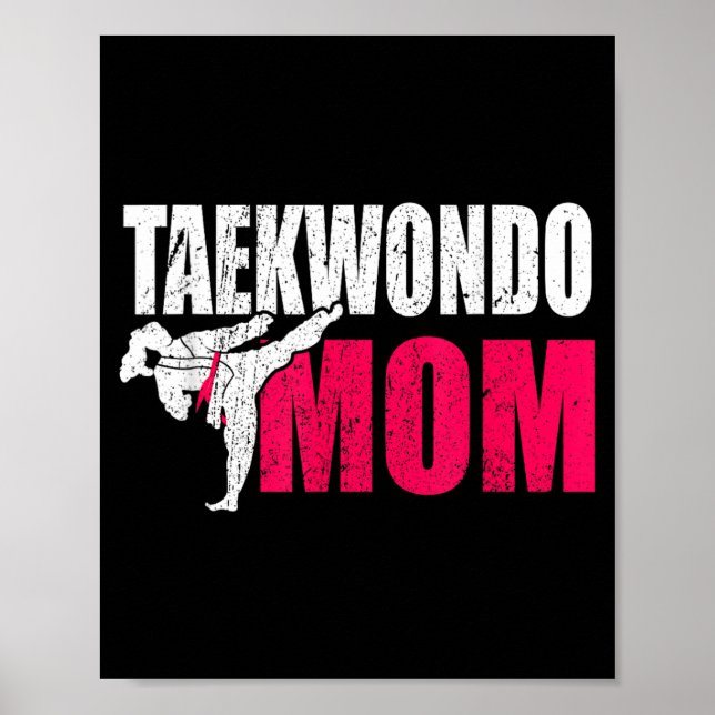 Poster Presente de Mãe de Taekwondo (Frente)