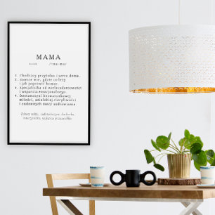 Póster Presente de Mãe polonês - Definição MAMA
