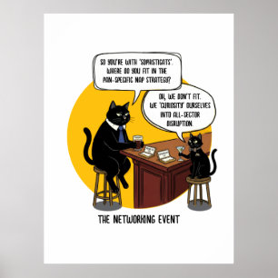 Poster Presente de Meme de Evento de Networking de Humor