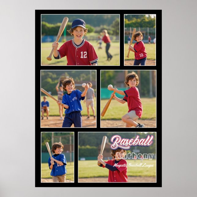 Poster Presente de Memória Esportiva Colagem de Foto de B (Frente)