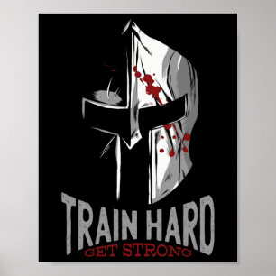 Poster Presente de Motivação de Gym com Helmet Sparta Spa
