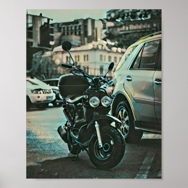 Poster Presente de motocicleta Vintage (Frente)