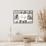 Poster presente de multifamília de fotos simples e modern<br><div class="desc">Presente moderno de decoração da família de fotos de colagem de fotos múltiplas,  preto e branco,  elegante e preto. Uma forma na moda ousada de mostrar as fotografias da sua família.</div>