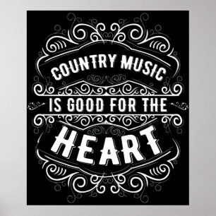 Poster Presente de Música Country para Mulheres Amantes d