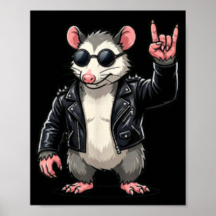 Poster Presente de Música Possum Legal Divertido Para Hom
