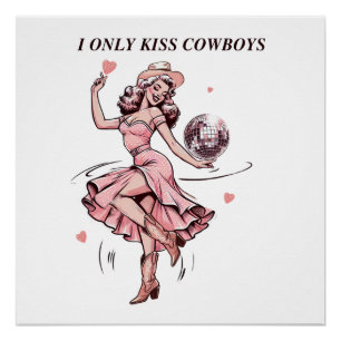Póster Presente de namorados Eu Só Beijo Cowboy