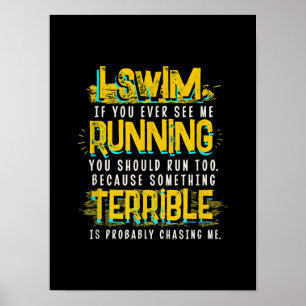 Poster Presente De Natação Engraçado Para Nadador