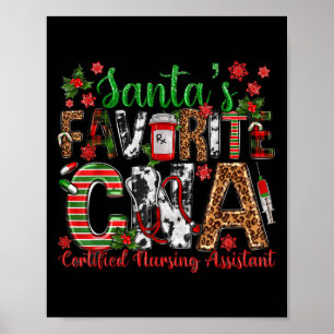 Poster Presente de Natal do Papai Noel Cna Enfermagem Cer