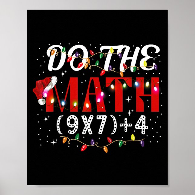 Poster Presente de Natal Engraçado Faça a Conta Meme (9x7 (Frente)