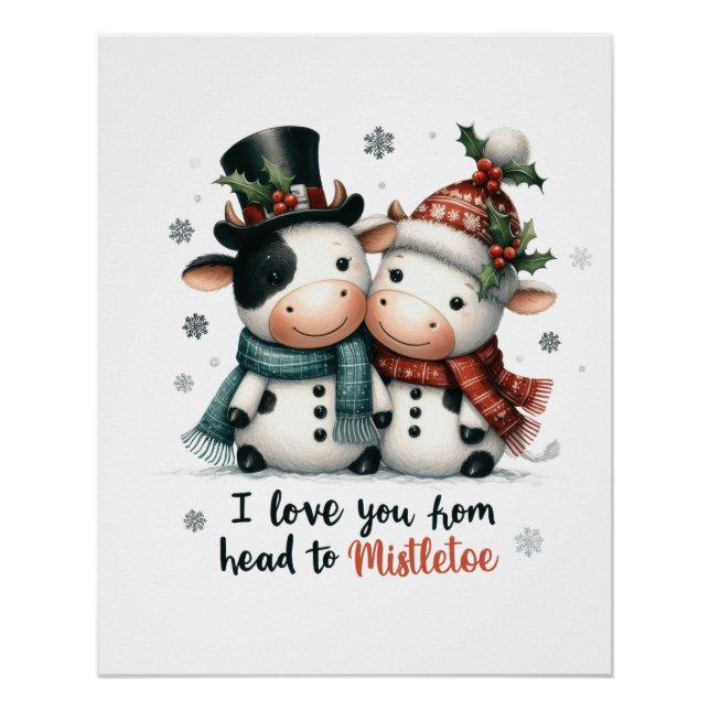 Póster Presente de Natal Eu Te Amo (Frente)