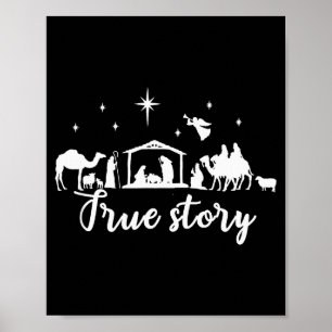 Poster Presente de Natal História Verdadeira Cena de Nati