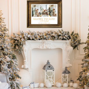 Poster Presente de Natal Religioso para Colagem de Fotos