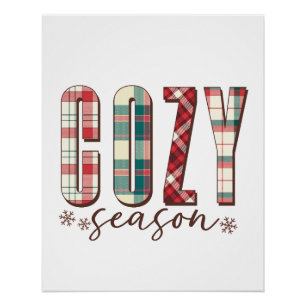 Póster Presente de Natal Temporada Aconchegante