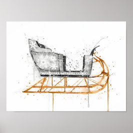 Poster Presente de Natal Trenó de Natal