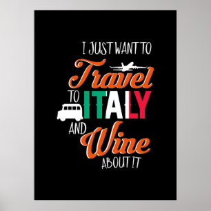 Poster Presente de Natal Viagem à Itália e Vinho Sobre