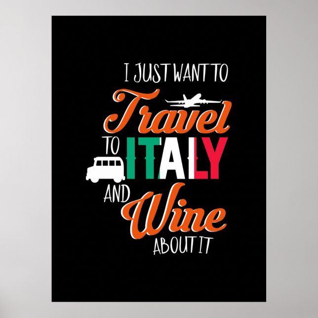 Poster Presente de Natal | Viagem à Itália e Vinho Sobre  (Frente)