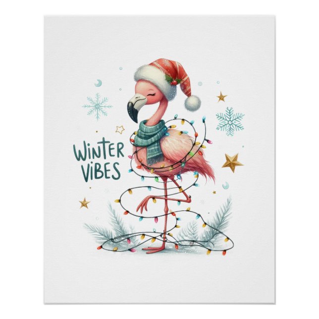 Póster Presente de Natal Vibrações de Inverno (Frente)