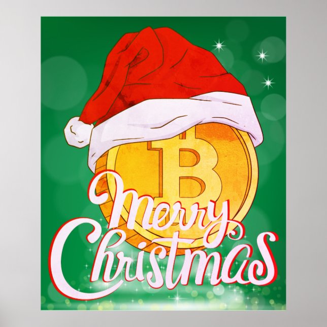Poster Presente de Negociantes do Dia - Natal Bitcoin (Frente)