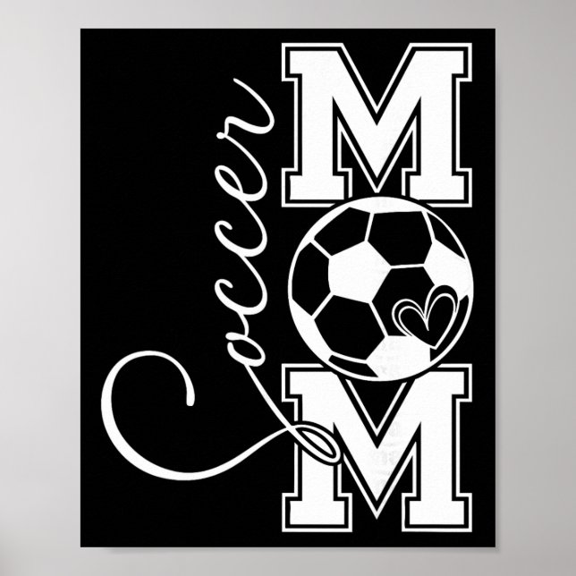 Poster Presente de Orgulho de Mãe de Futebol Antigo para  (Frente)