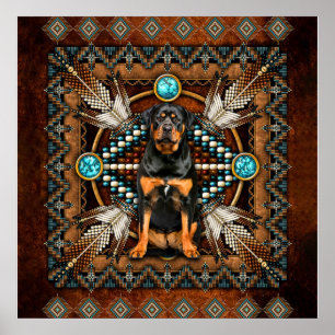 Poster Presente de Pão de ROTTWEILER, doação de Cão R