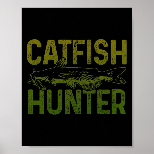 Poster Presente de pesca de bagre caçador de bagres (Frente)