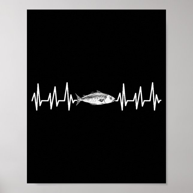 Poster Presente de pesca homens mulheres vara isca pescad (Frente)