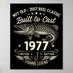 Poster Presente de pesca para o 49º aniversário do homem 