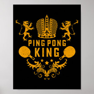 Poster Presente De Pino De Pino De Diversão Da mesa Tênis