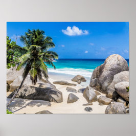 Poster Presente de praia Mahe Seychelles Carana