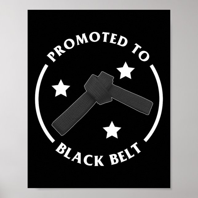 Poster Presente de Promoção para Faixa Preta de Karatê (Frente)