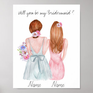Poster Presente de Proposta de Bridesmaid será minha don