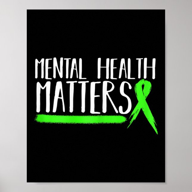 Poster Presente De Saúde Mental Para A Guerra Da Saúde Me (Frente)