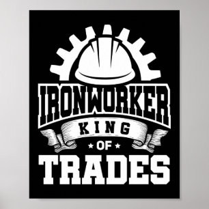 Poster Presente De Soldador De Construção Ironalador Rei