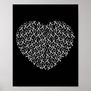 Poster Presente de Suporte a Oferta de Coração de Fita de