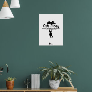 Poster Presente de Tipografia de Citação de Vinho de Gato