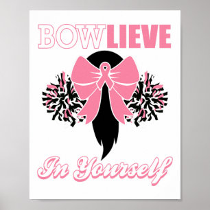 Poster Presente de torta de Cancer de mama Camisa cor-de-