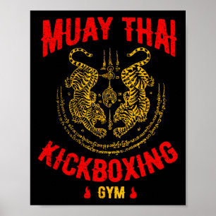 Poster Presente de Treinamento de Muay Thai Kickboxing Ti