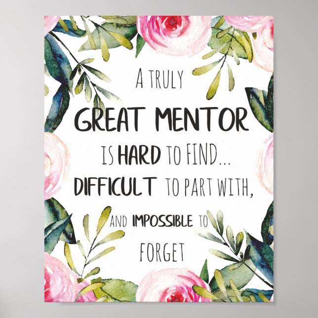Poster Presente de um mentor verdadeiramente ótimo Citaçã (Frente)