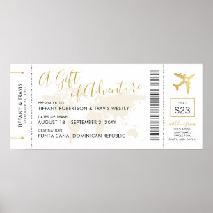 Poster Presente de Viagem do Bilhete de Passagem de Embar