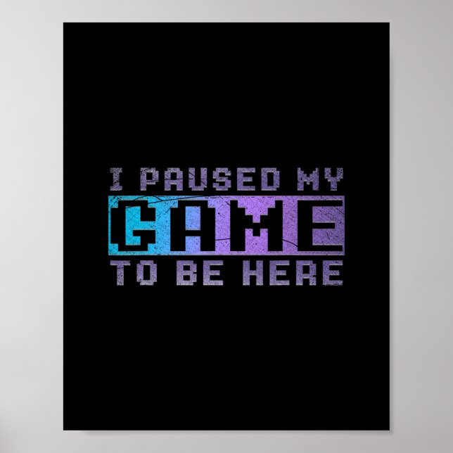 Poster Presente Divertido para Jogador de Vídeo Game Eu P (Frente)