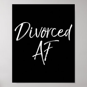 Poster Presente Divórcio Fofo Para Mulheres Ideia Divorci