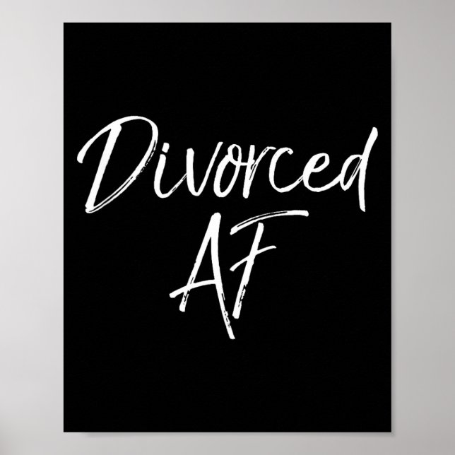 Poster Presente Divórcio Fofo Para Mulheres Ideia Divorci (Frente)