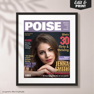 Poster Presente do aniversário de 30 anos Modelo da Poise